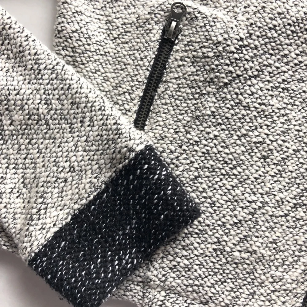 BNCI By Blanc Noir Asymmetrical Zip Sweater Coat Cardigan